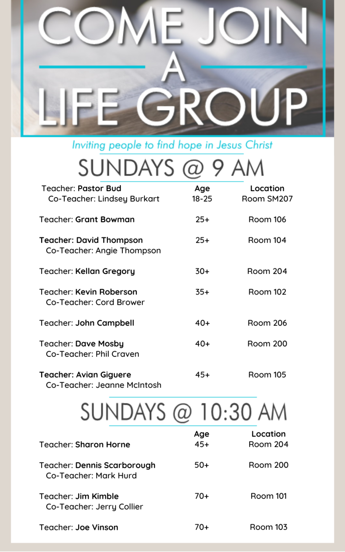 Life Groups South Haven Baptist Church • Belton Mo